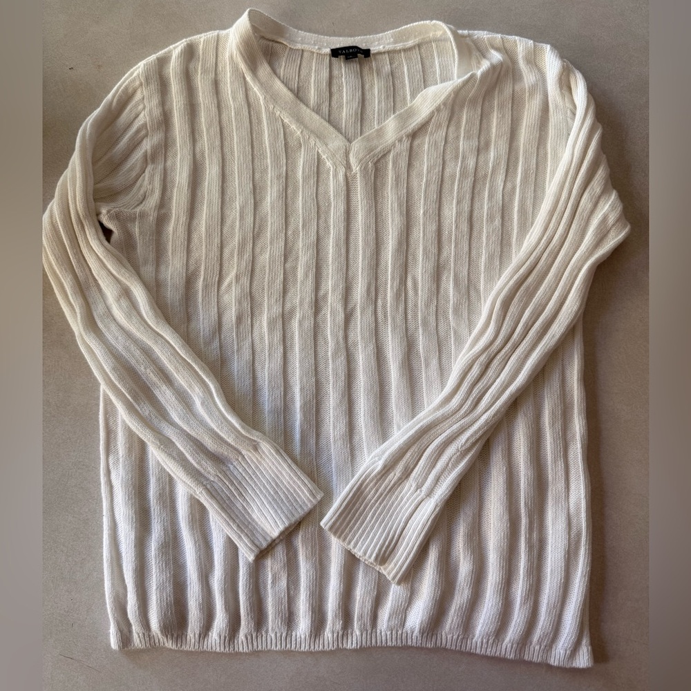 Talbots V-Neck Ribbed Sweater